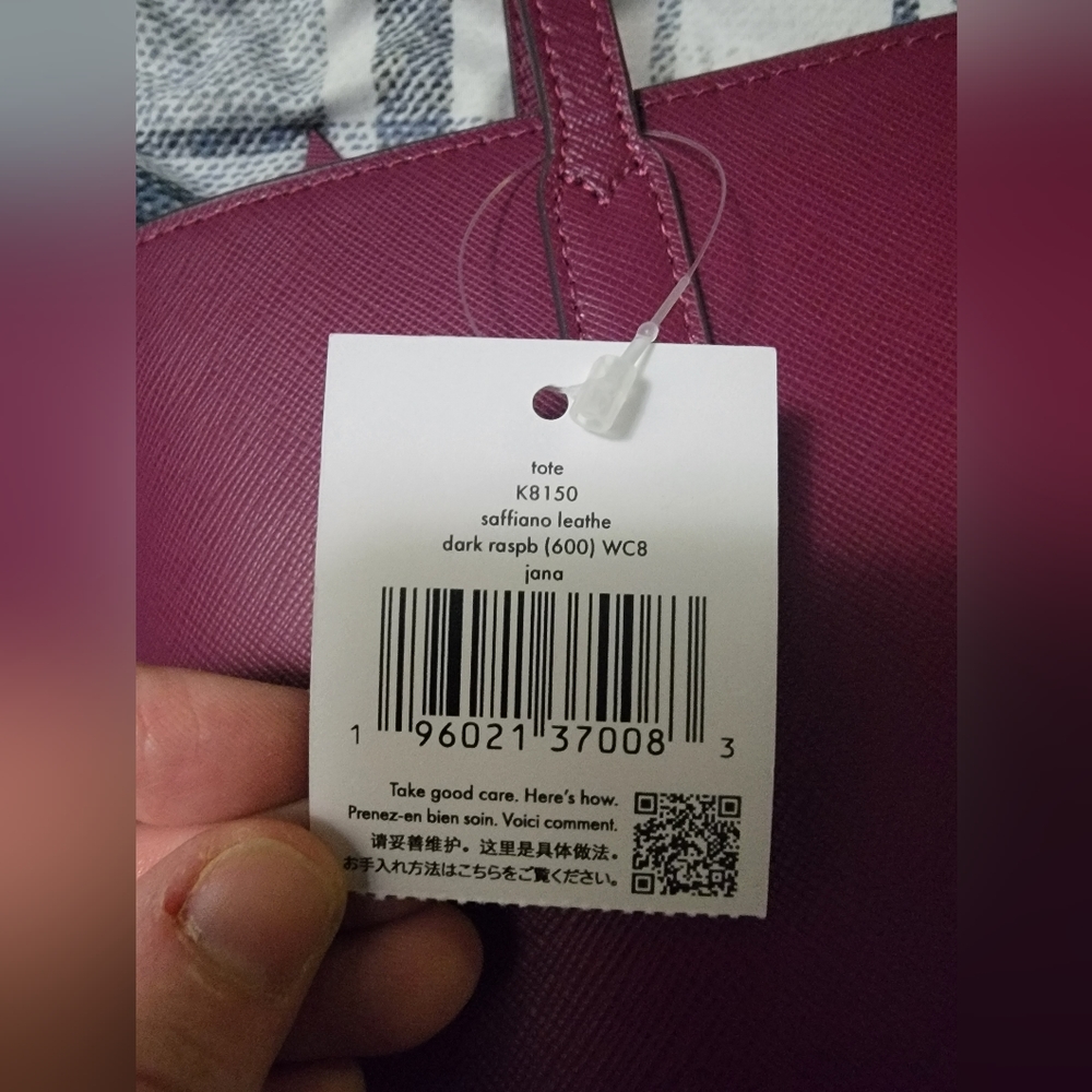 Kate Spade Raspberry Tote - Picture 3 of 5